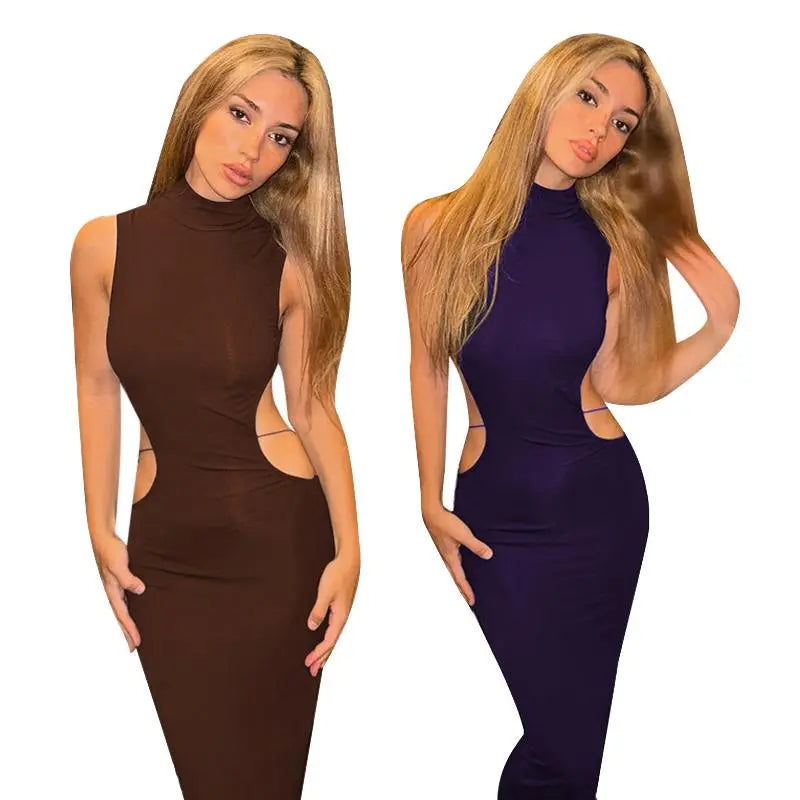 Women'S Backless Butterfly Decor Bodycon Dress, Fashionable High Neck O-Ring Tank Dress for Party Club Dating Wear, Dresses for Women, Fall Dresses, Ladies Back to School Clothes for Fall, Birthday Dresses 2026,Dresses for Women